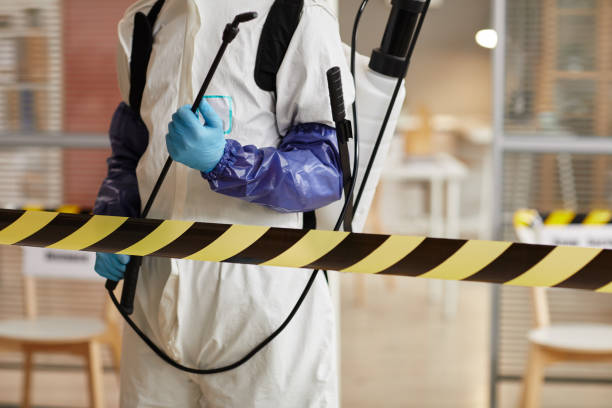 Professional Biohazard Cleanup technician working in Highland, MD